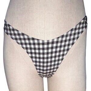 VYB Swimwear V-Style Bottom S Bikini Gingham Women Pucker Black White